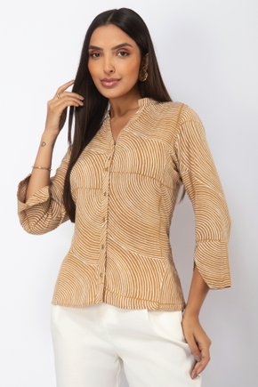 02 camisa campestre estampa linhas feminino zaiko