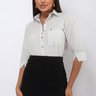 02 camisa social feminina listrada pandora zaiko