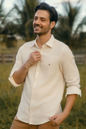 09 camisa slim textura lines manga longa zaiko