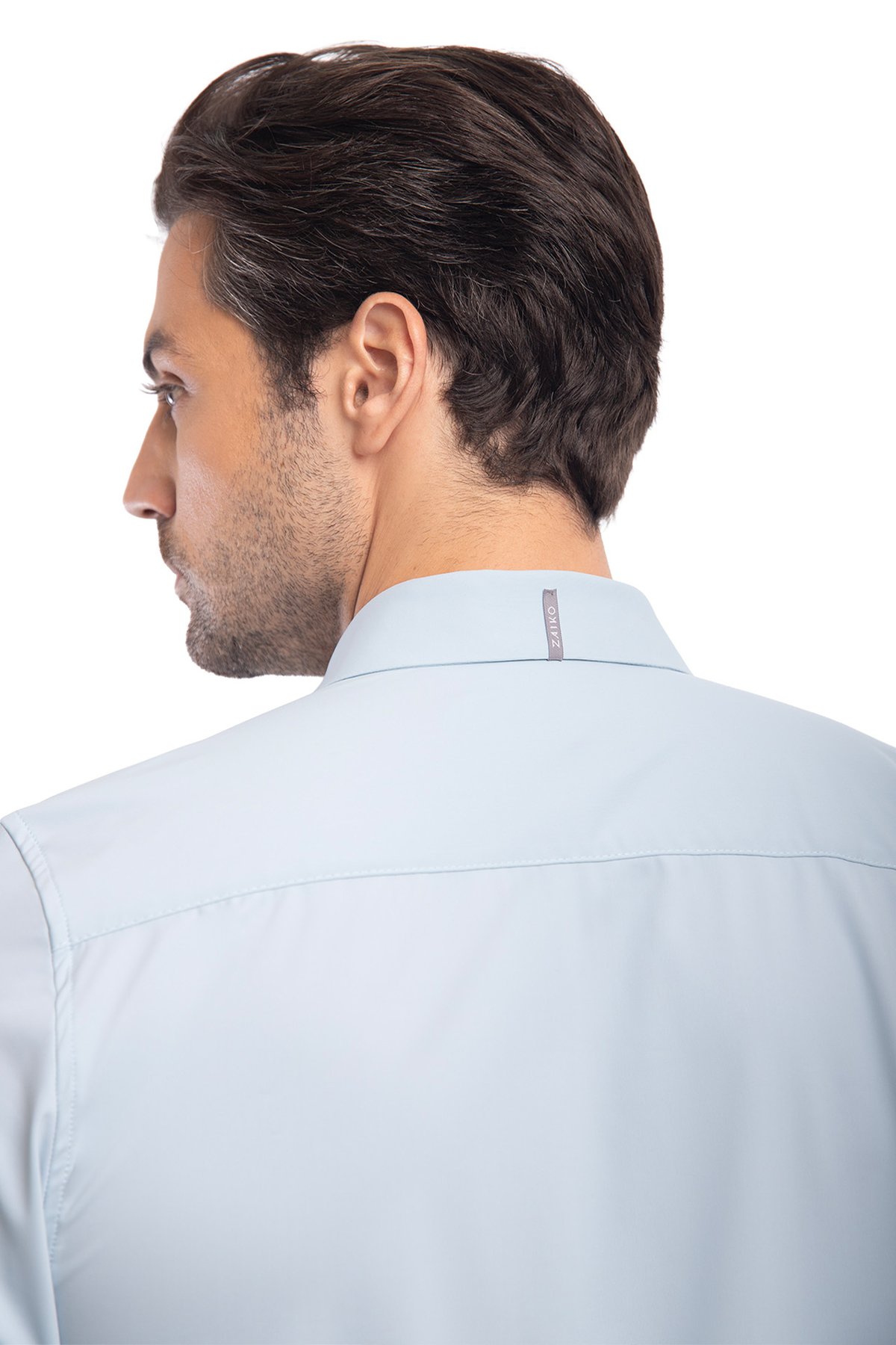 Camisa Social Ultra Tech Masculina Slim Manga Longa Azul - Zaiko