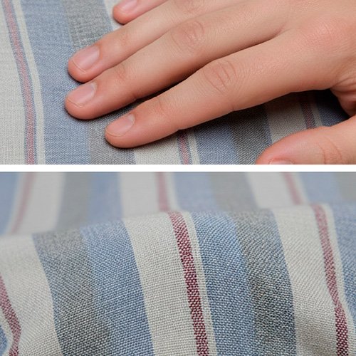 08 camisa social masculina slim listrada manga curta zaiko