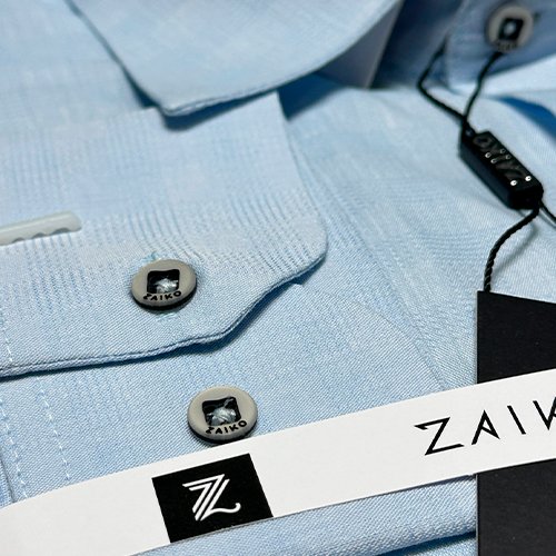 Camisa Social Masculina Algodão Pima Maquinetada Manga Longa - Zaiko