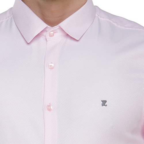 Camisa Social Masculina Slim Tricoline Maquinetada Manga Longa - Zaiko