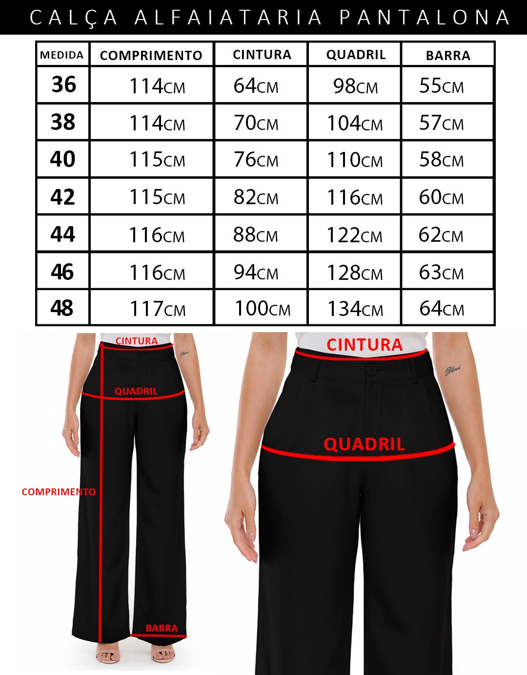 01 calca alfaiataria wide leg pantalona social feminina zaiko