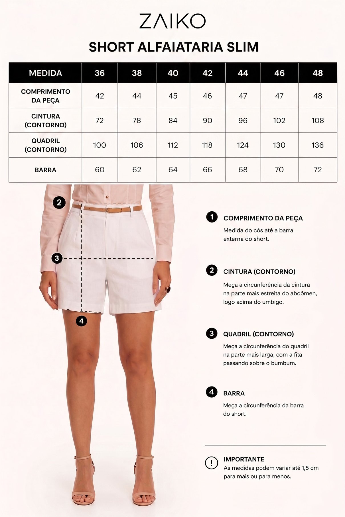 05 short alfaiataria office premium feminino offwhite zaiko